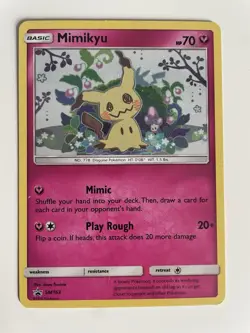 Pokemon Mimikyu TCG Sun Moon SM163 Holo Rare Black Star Promo Card NM Condition - Image 1