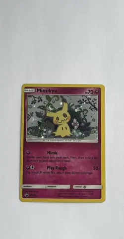 Pokemon Mimikyu TCG Sun Moon SM163 Holo Rare Black Star Promo Card NM Condition - Image 1