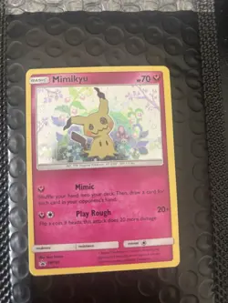 Pokemon Mimikyu TCG Sun Moon SM163 Holo Rare Black Star Promo Card HP Condition - Image 1