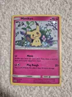 Pokemon TCG Mimikyu SM163 Sun & Moon Cosmos Holo Rare Black Star Promo Card 2019 - Image 1