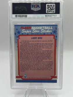 LARRY BIRD 1988 FLEER STICKER #2 CELTICS HOF PSA 5 EX🔥🔥🔥 - Image 2