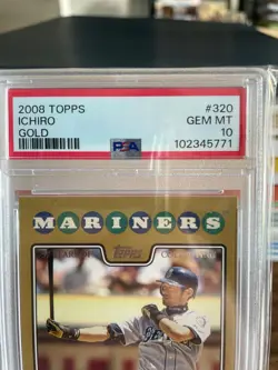 2008 Topps - Ichiro Suzuki #320 Gold Border /2008, PSA 10: Pop 13!🔥 - Image 4