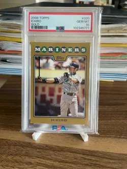 2008 Topps - Ichiro Suzuki #320 Gold Border /2008, PSA 10: Pop 13!🔥 - Image 5