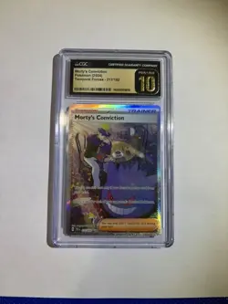 CGC 10 Pristine Morty's Conviction 211/162 SV05: Temporal Forces Holo - Image 1