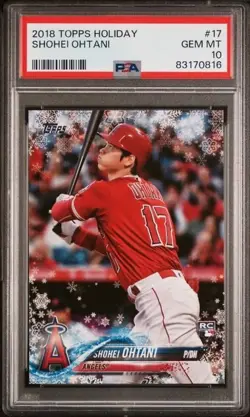 2018 Topps Holiday - Shohei Ohtani #HMW17 (RC) PSA 10 - Image 1