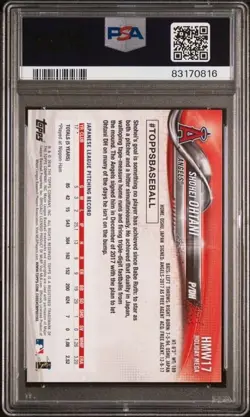 2018 Topps Holiday - Shohei Ohtani #HMW17 (RC) PSA 10 - Image 2