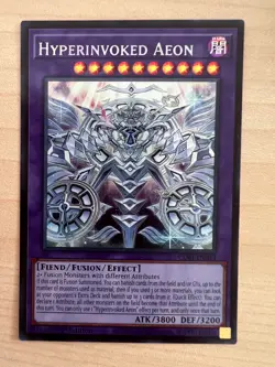 Yugioh Hyperinvoked Aeon CORI-EN033 Secret Rare 1st Edition Chaos Origins NM - Image 1