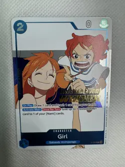 One Piece TCG Girl P096 Release Event Foil Winner Card P-096 Clean Nm - Image 1