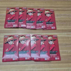 One Piece TCG OP-13 Carrying On His Will Sleeved Booster Pack Lot of 10 English - Image 1