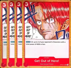 One Piece TCG - 4er Playset - OP09-018 Get Out of Here! UC/EN/NM - Image 1