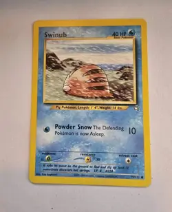 Swinub Pokemon Card 79/111 Neo Genesis Pokemon Card NM - Image 1
