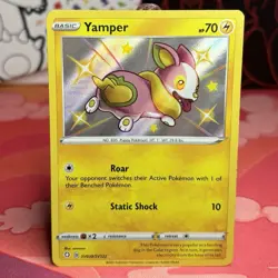 Yamper SV039/SV122 SWSH Shining Fates Holo Rare Pokemon LP - Image 1