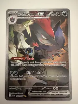 Pokemon TCG N's Zoroark EX Card 185/159 Journey Together SIR English Pack Fresh - Image 1
