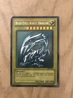 Yugioh VERY FADED Blue Eyes White Dragon SDK-001 Ultra Rare Card - Image 2