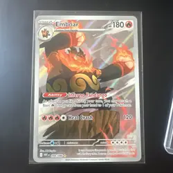 Pokemon TCG Emboar Illustration Rare Card Scarlet Violet White Flare 098/086 - Image 2