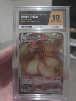 Eevee VMAX SWSH087 ETB Black Star Promo, ACE 10 Perfect sub grades - Image 1