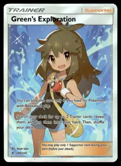 2019 SM - Unbroken Bonds Green's Exploration (Full Art) Ultra Rare #209/214 - Image 1