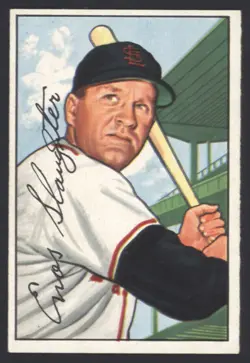 1952 BOWMAN BASEBALL ~ #232 ~ ENOS SLAUGHTER ~ HALL OF FAME ~ ST LOUIS CARDINALS - Image 1