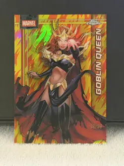 2026 Topps Chrome Marvel Comics Goblin Queen #044 Human Torch Refractor /39 - Image 1