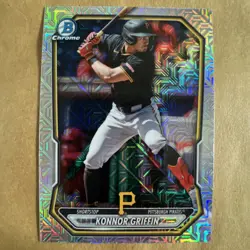 2026 Bowman Chrome Konner Griffin Mojo Refractor Pittsburgh Pirates BCP-92 (RC) - Image 4
