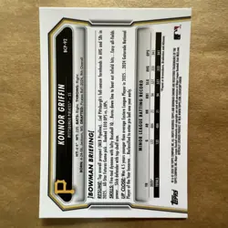 2026 Bowman Chrome Konner Griffin Mojo Refractor Pittsburgh Pirates BCP-92 (RC) - Image 5