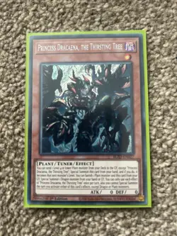 YUGIOH 1st Ed BLZD-EN027 SECRET RARE PRINCESS DRACAENA, THE THIRSTING TREE - Image 1