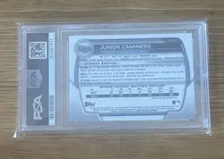 2023 Bowman Mega Junior Caminero 1st Mojo Refractor PSA 10 Tampa Bay Rays BCP-61 - Image 2