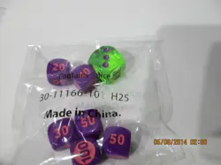 Pokemon Prismatic Purple Dice and Green Translucent Damage Counter Ex - Image 2