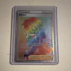Pokemon TCG Allister 193/185 Vivid Voltage Secret Rare Full Art Rainbow Holo - Image 1