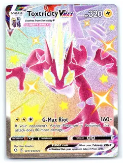 Toxtricity VMAX SV113/SV122 Holo VMAX Rare Shining Fates Shiny Vault Pokemon HP - Image 1
