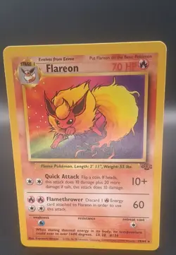 Flareon 19/64 Jungle Regular Non Holo Unlimited Rare 1999 WOTC Pokemon TCG - Image 1