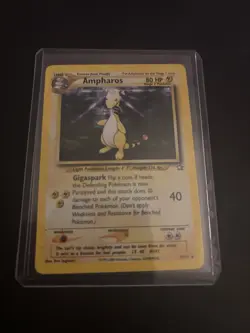 Pokemon Ampharos Neo Genesis 1/111 Holo Rare 80 HP Gigaspark Card 2000 - Image 1