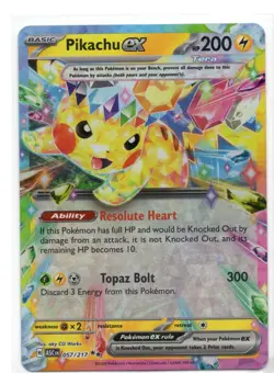 Pokemon TCG Ascended Heroes Pikachu ex 057/217 Mega Attack NM ASC Double Rare - Image 1