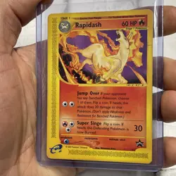 Pokemon Rapidash 51/53 WOTC Black Star Promo E Series Pokemon Card LP Rare Vtg - Image 2
