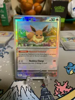 Pokemon Eevee TCG Reverse Holo Variant Prismatic Evolutions Pokeball 74/131 - Image 1
