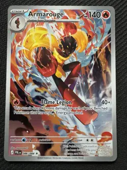 Armarouge 086/084 Illustration Rare IR Pokemon Pitch Black ME05 NM English - Image 1