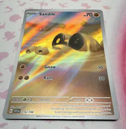 The Pokemon Company Sandile 216/198 SV01 Illustration Rare Full Art Holo EN 2023 - Image 1