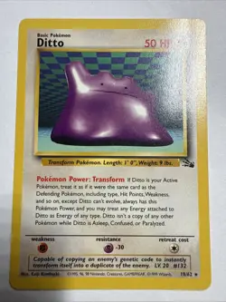 Ditto 18/62 Fossil Regular Pokemon TCG WOTC Vintage Rare LP - Image 1