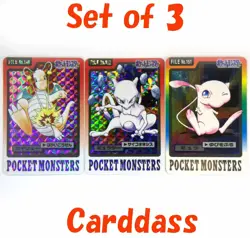 LP Pokemon Card Dragonite MewTwo Mew Carddass No.149 150 151 Holo Prism Japanese - Image 1