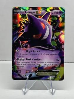 Damaged 2014 Pokemon XY Phantom Forces Gengar EX 34/119 Ultra Rare Holo - Image 1
