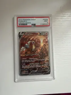 Pokemon 2023 Crown Zenith Galarian Gallery Entei V GG36 PSA 9 Full Art Holo - Image 1