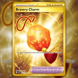 Bravery Charm 175/142 Hyper Rare Pokemon Card SV07: Stellar Crown Full Art Holo - Image 1