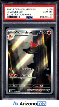 Pokemon 2023 Charmeleon 169/165 Full Art Illustration Rare 151 GEM MINT PSA 10 - Image 1