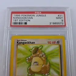 1999 Pokemon Jungle 1st Edition Kangaskhan Non Holo 21/64 PSA 9 MINT - Image 2