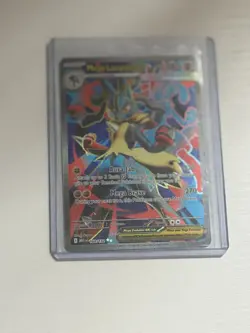 Pokemon TCG Mega Evolution Full Art Holo Card Mega Lucario EX 160/132 ME01 - Image 1