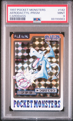 PSA 9 Aerodactyl 142 Carddass Mint Pokemon Card Vending 1997 Pocket Monsters - Image 1