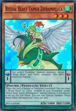 Ritual Beast Tamer Zeframpilica PEVO-EN048 1st ED Yu-Gi-Oh! - Image 1