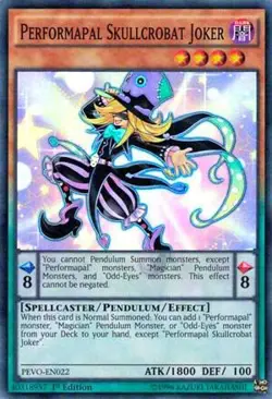 Performapal Skullcrobat Joker PEVO-EN022 1st ED Yu-Gi-Oh! - Image 1