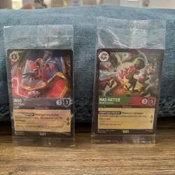 D23 Exclusive Lorcana Cards 2025 And 2026 Mad Hatter & Iago - Image 1