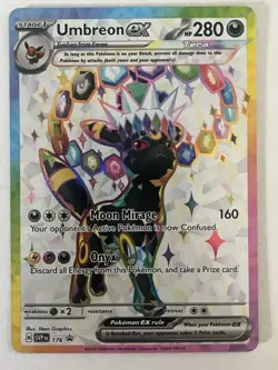 Umbreon ex 176 SVP EN Black Star Promo Scarlet Violet Tera Pokemon TCG Card NM - Image 1